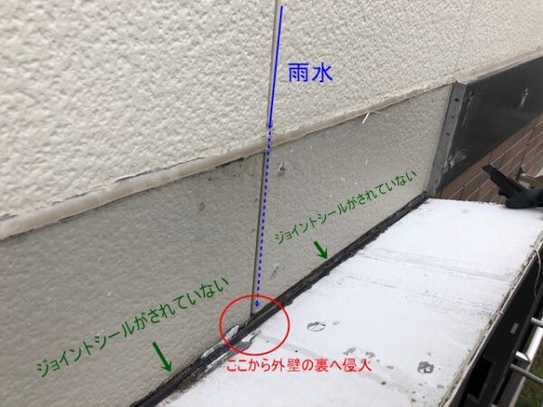 外壁サイディングからの雨漏りについて