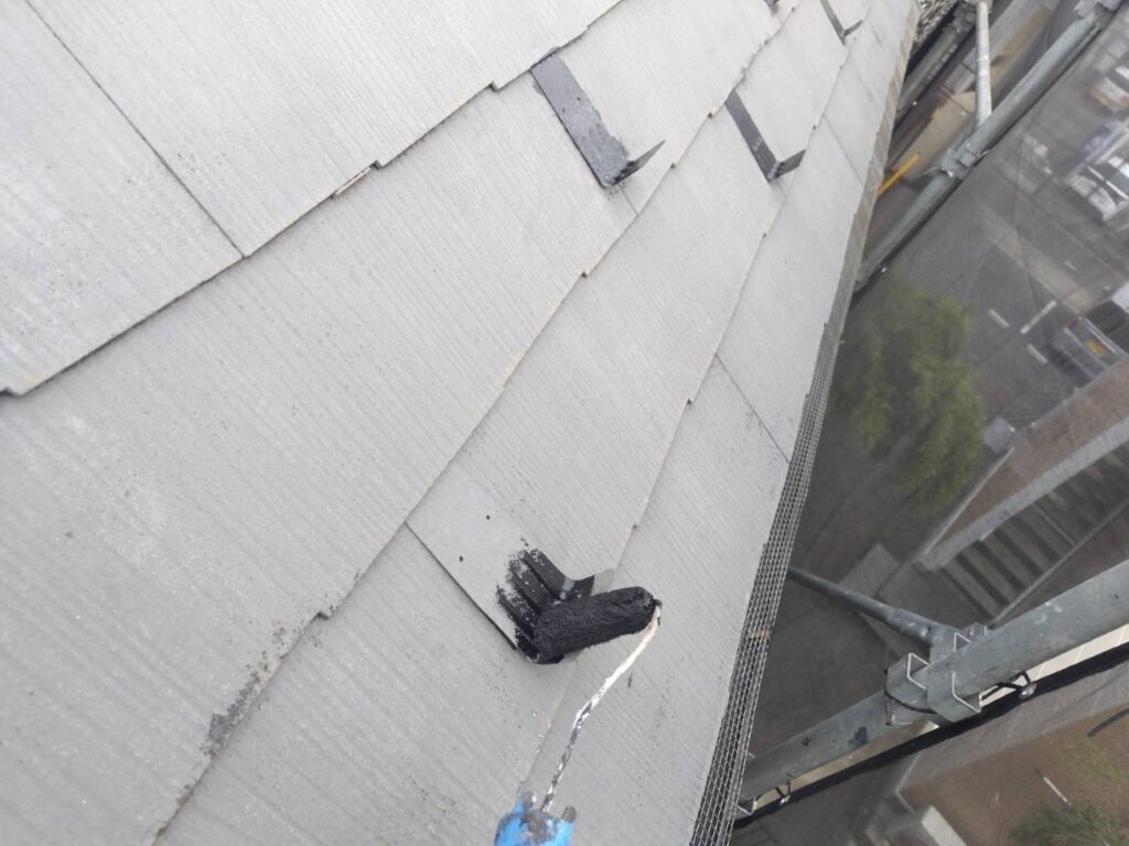 水切り　サビ止め塗布
