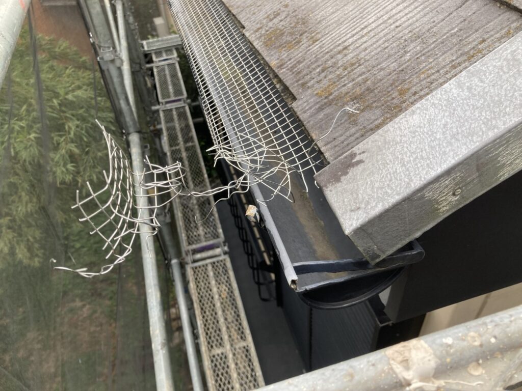 軒樋ゴミ除け破損
