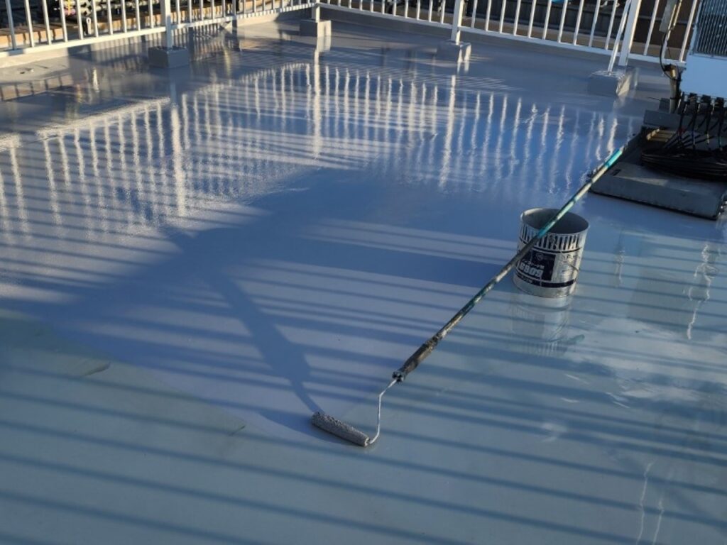 平場 ウレタン防水トップコート塗装