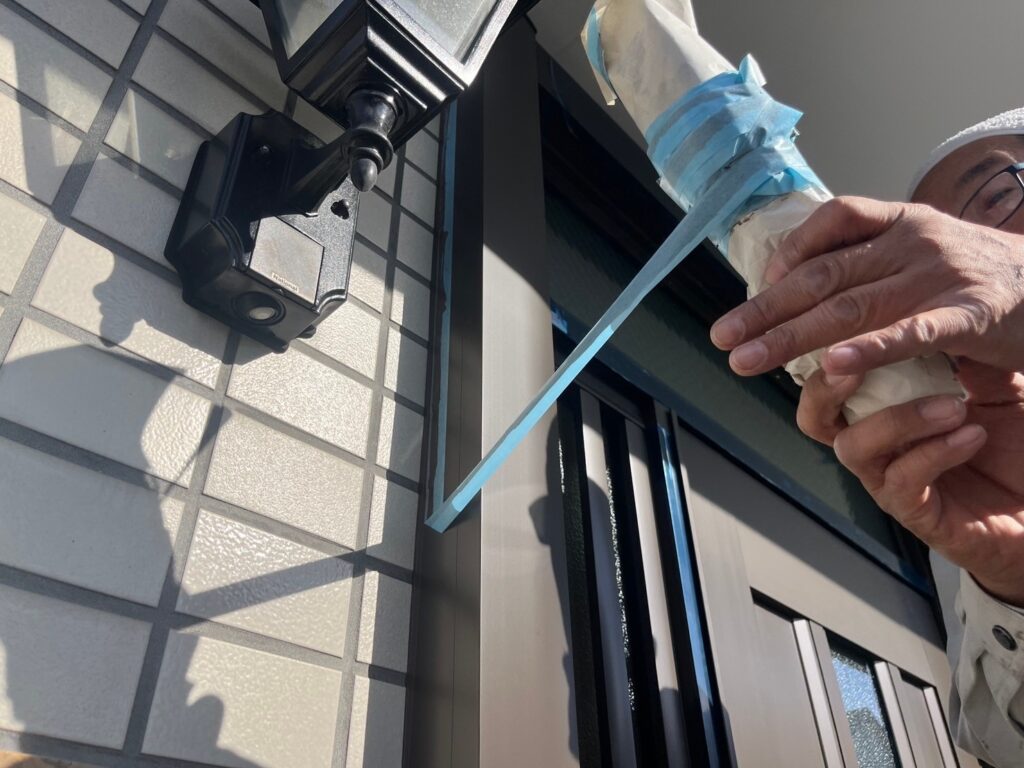 枠カバー廻りシール処理