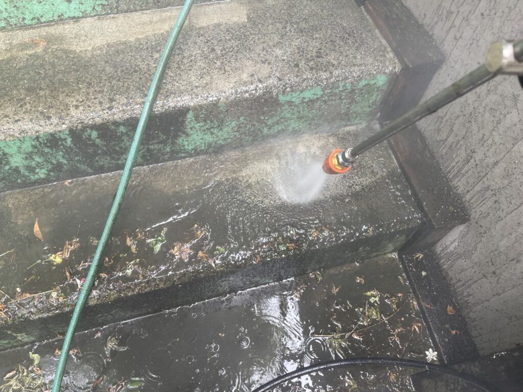 土間 高圧洗浄