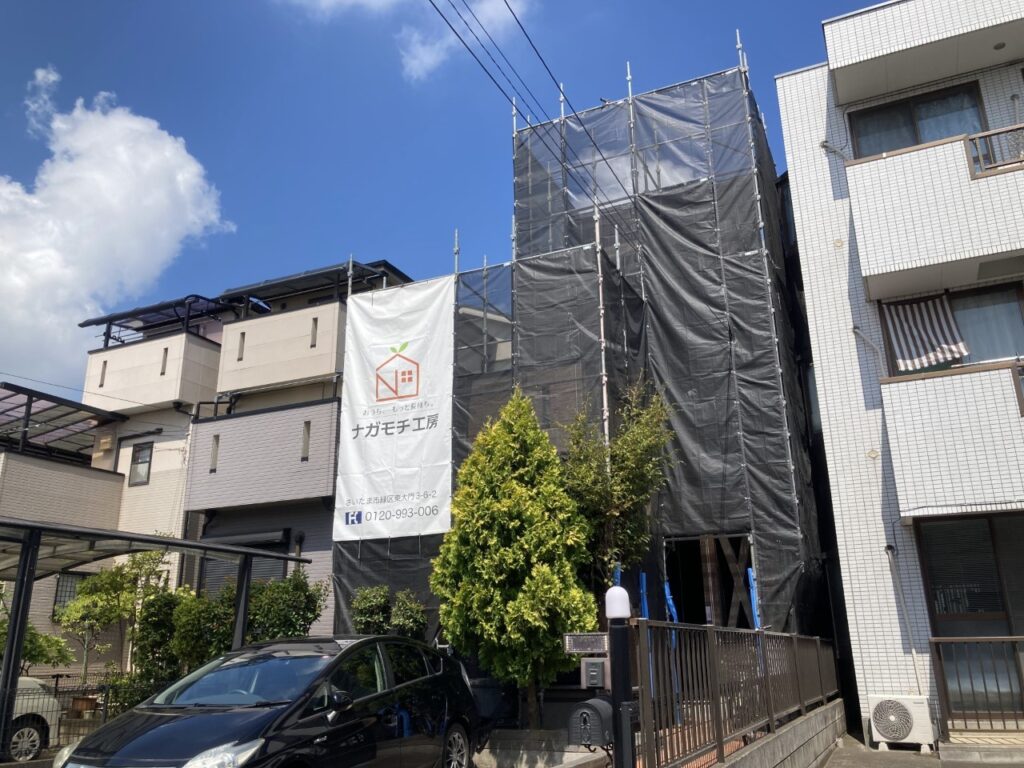 飛散防止ネット取付